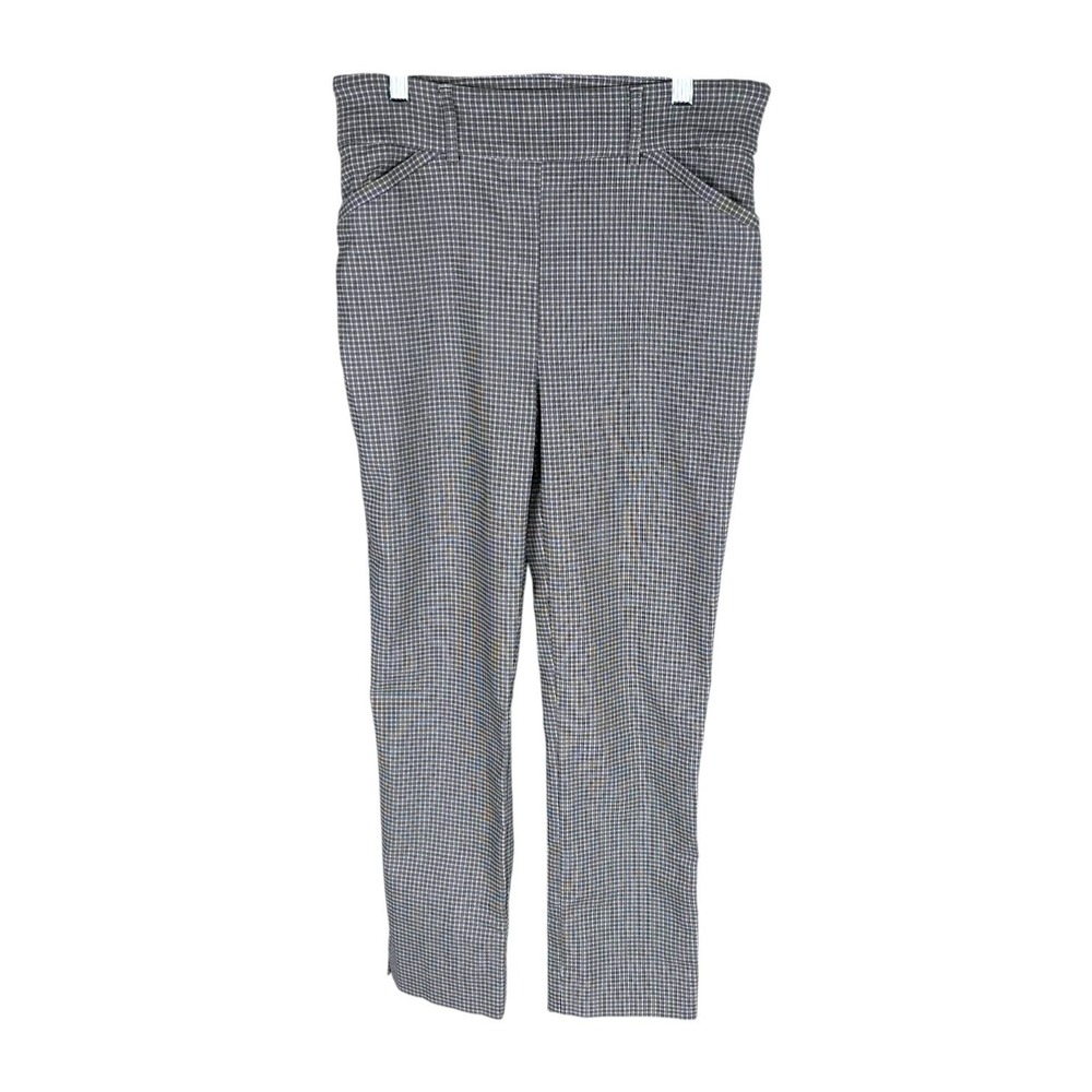Hilary Radley Pull-On Tummy Control Skinny Pant Women Sm Black White Houndstooth